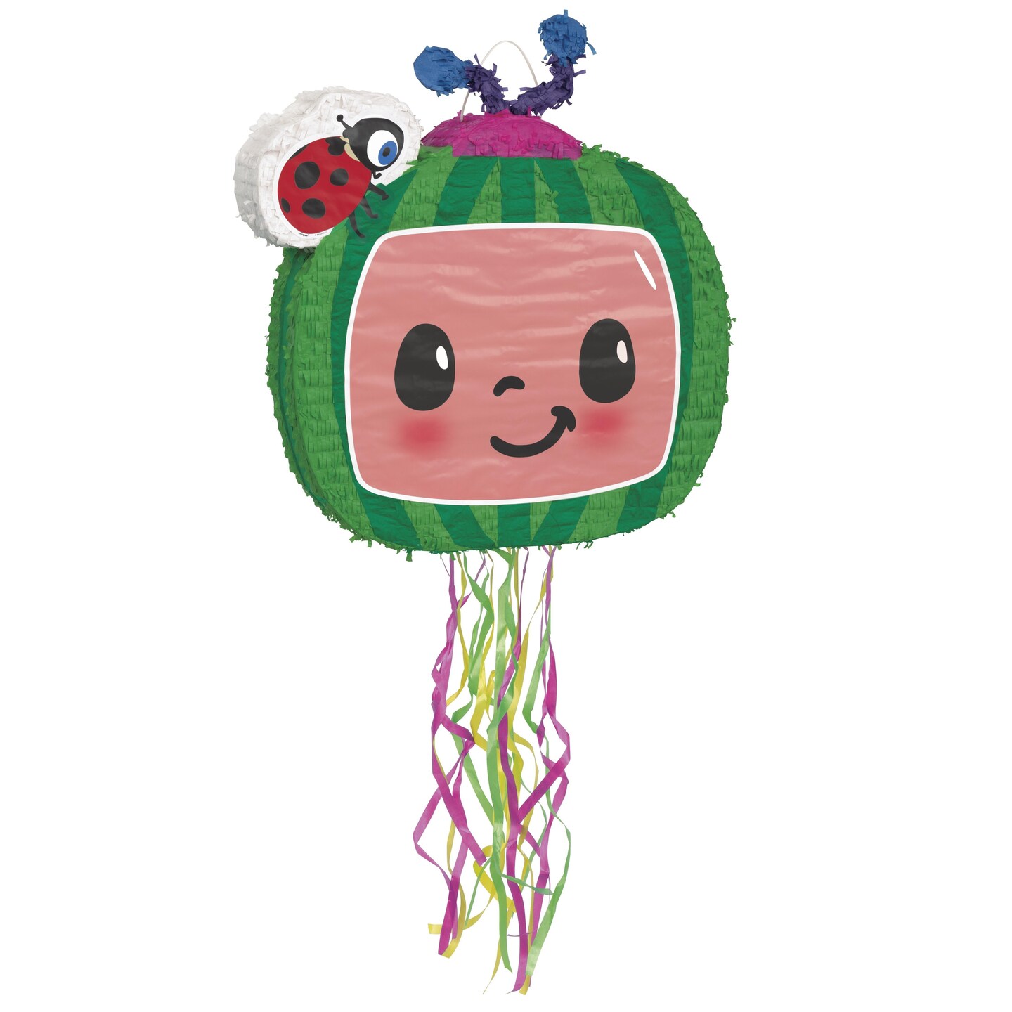 Cocomelon Shaped Drum Pull Pinata 16.5&#x22;