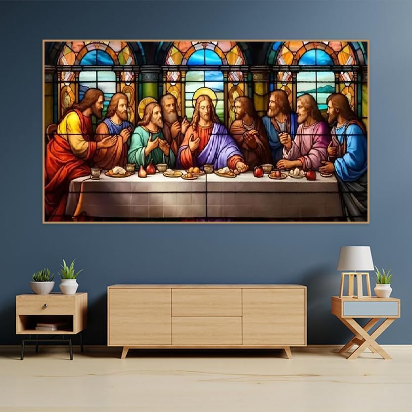 The Last Supper Diamond Painting Kit for Adults – 5D Full Drill DIY Diamond Art, 27.5x15.7 Inch Home Wall Décor & Gift