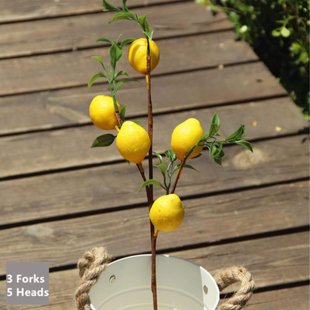 6Pcs 19&#x22; Lemon Decor Fake Lemons Summer Decor