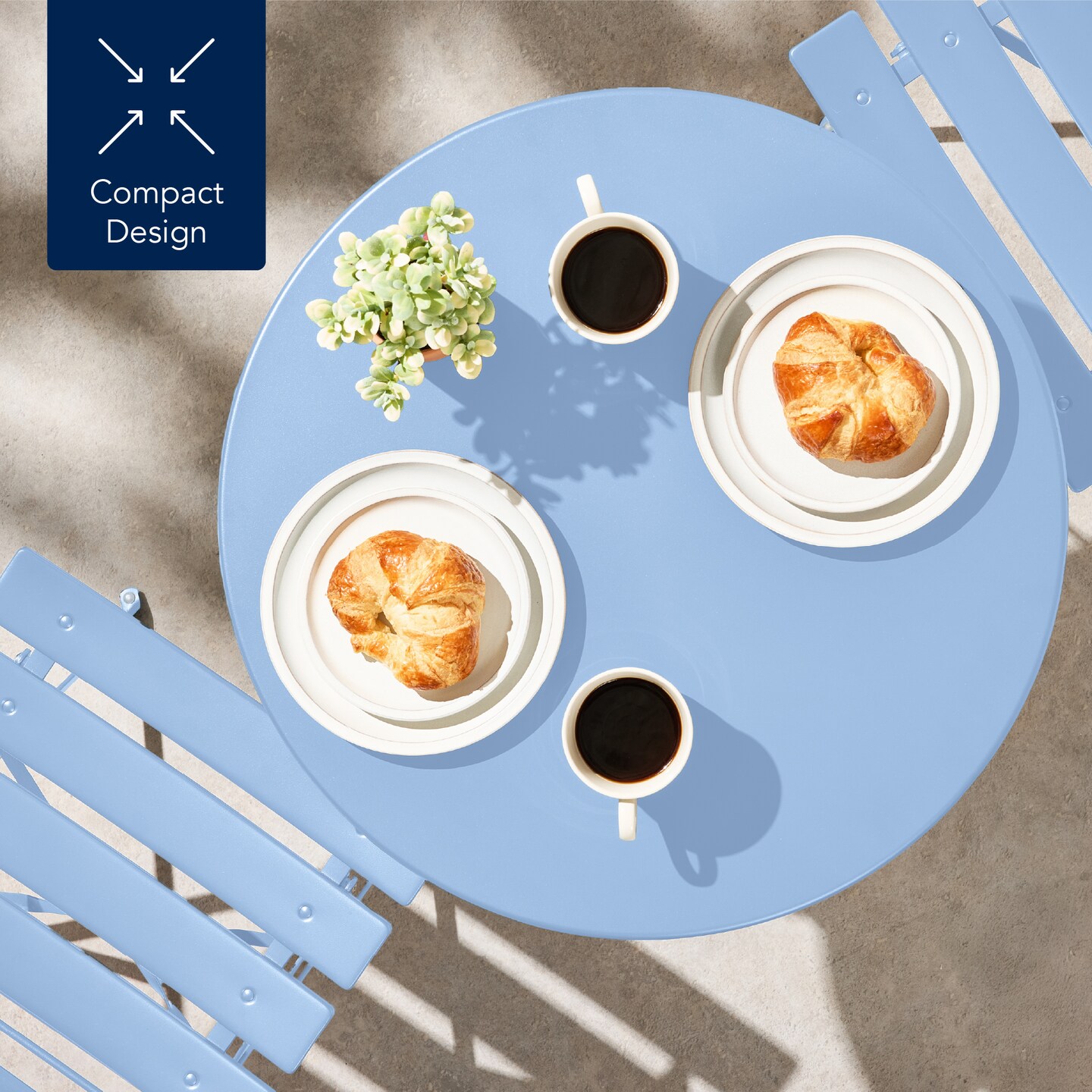 Best Choice Products 3-Piece Small Bistro Set, Folding Patio Furniture Set of 2 Chairs and Table