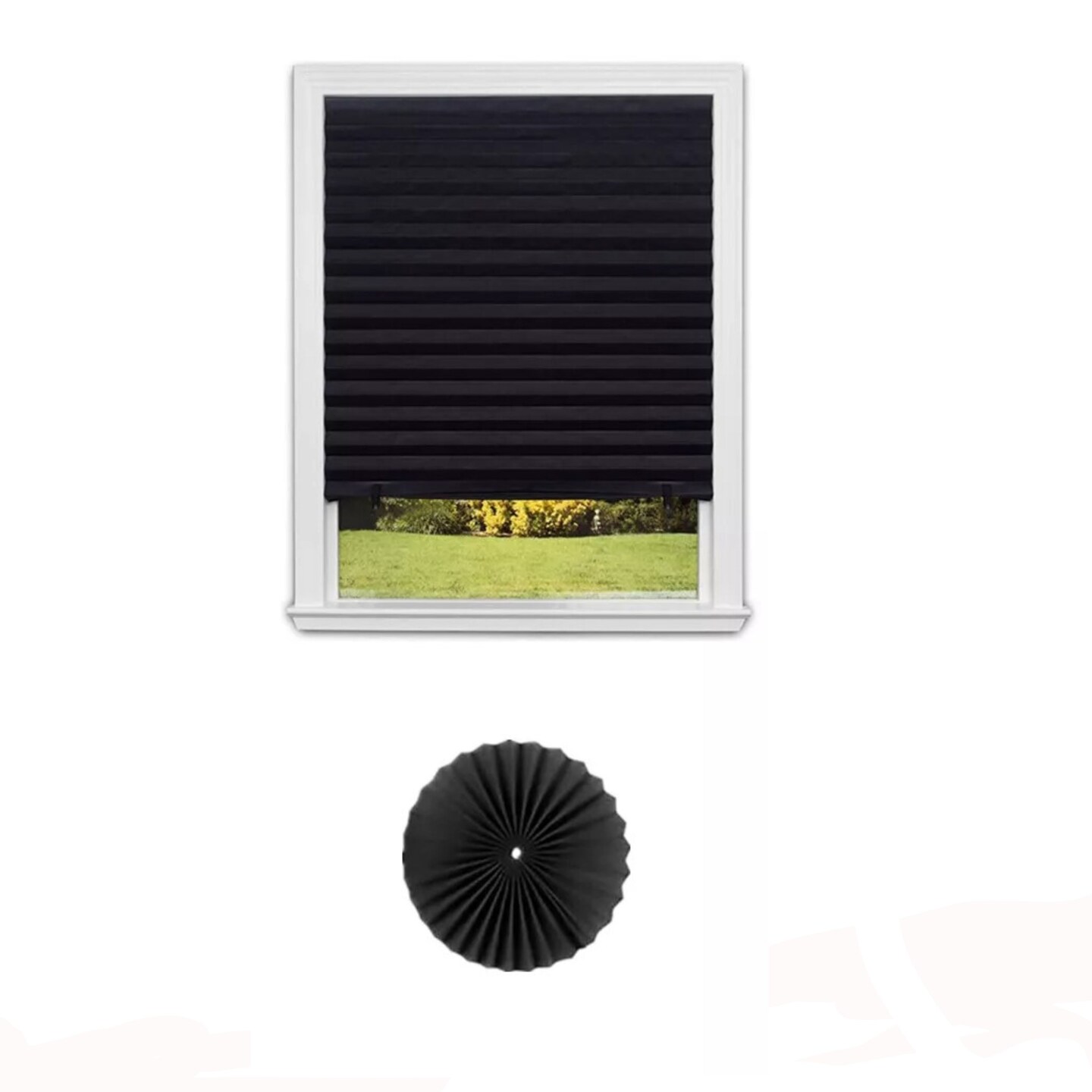 Cordless Blackout Pleated Fabric Shade Window Blind Sun UV Half Blind Roller