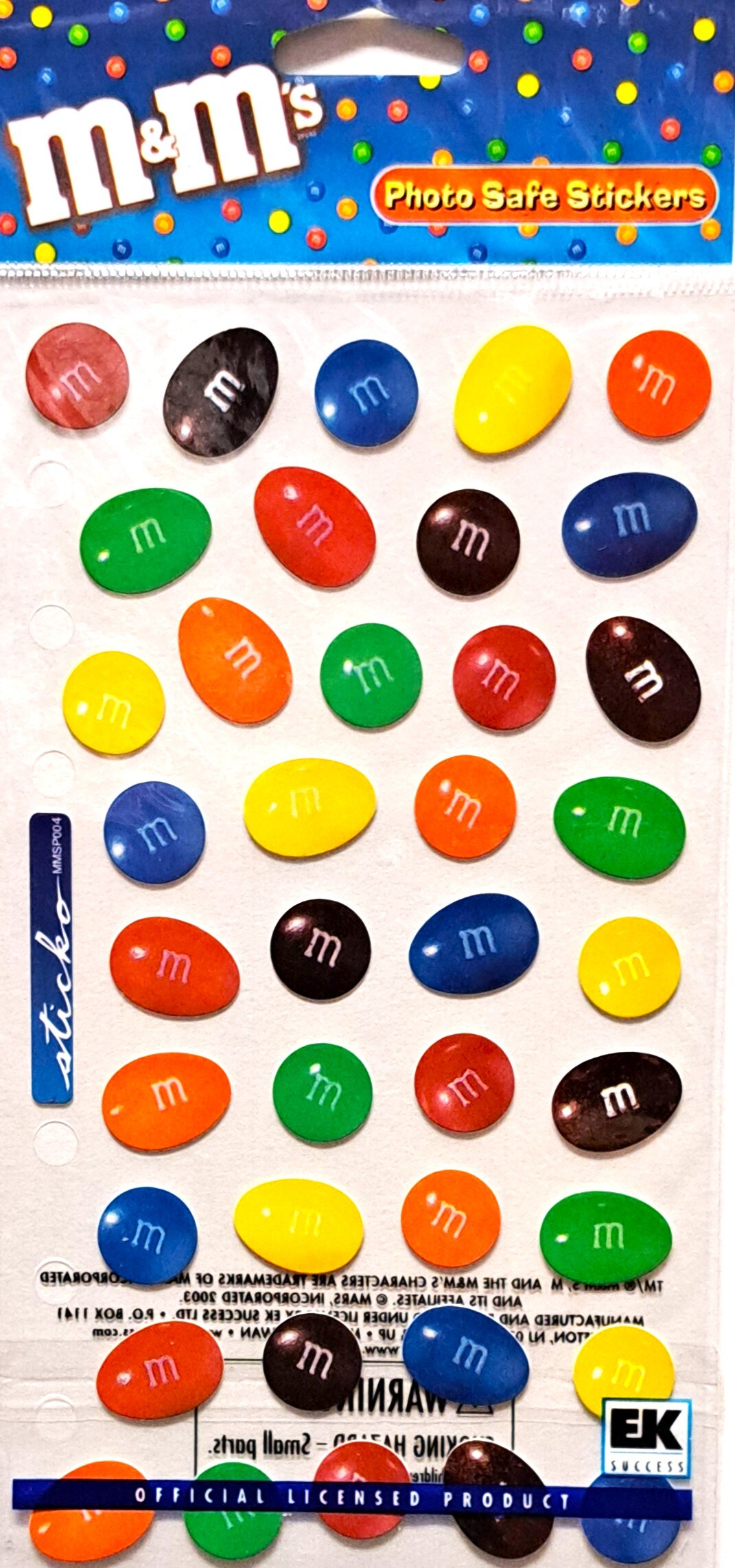 Sticko M&#x26;M&#x27;s Brand Candies Flat Stickers