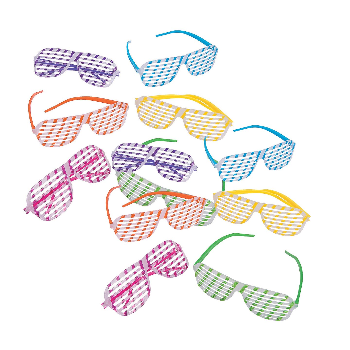Kids Bright Color Glow-in-the-Dark Shutter Glasses 12 Pieces