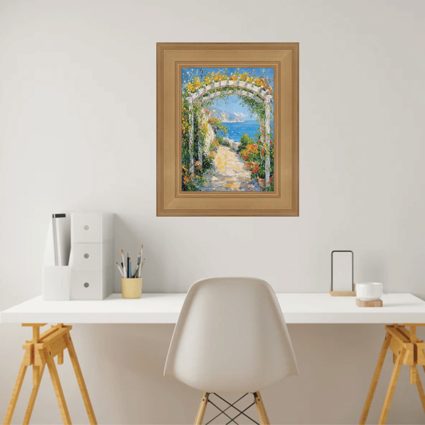 Wide Gold Flat Panel Picture Frame 30x40 frame