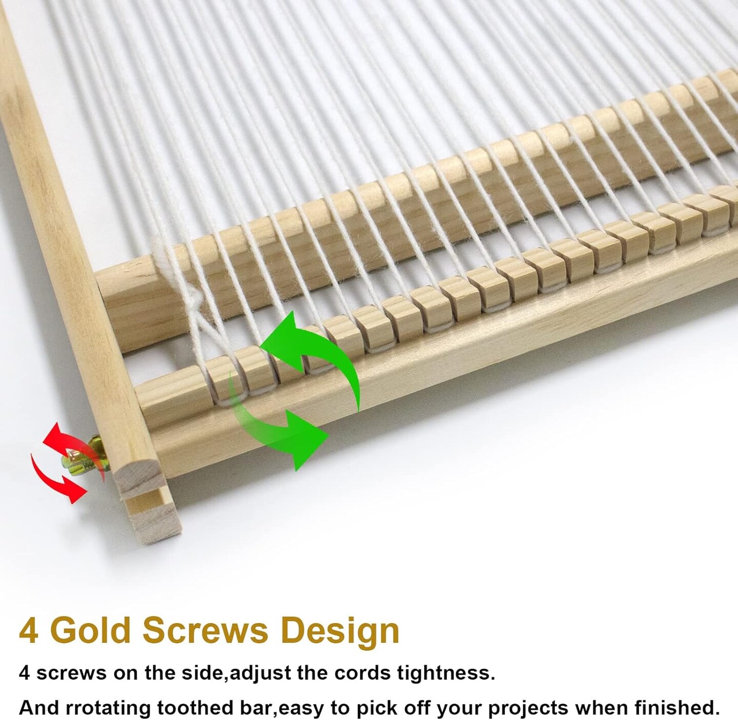 Large Weaving Frame Loom for Beginners Kids Adult Seniors Crafts,Hand-Knitting Weaving Machine with Shuttles Handcraft Weaving Loom