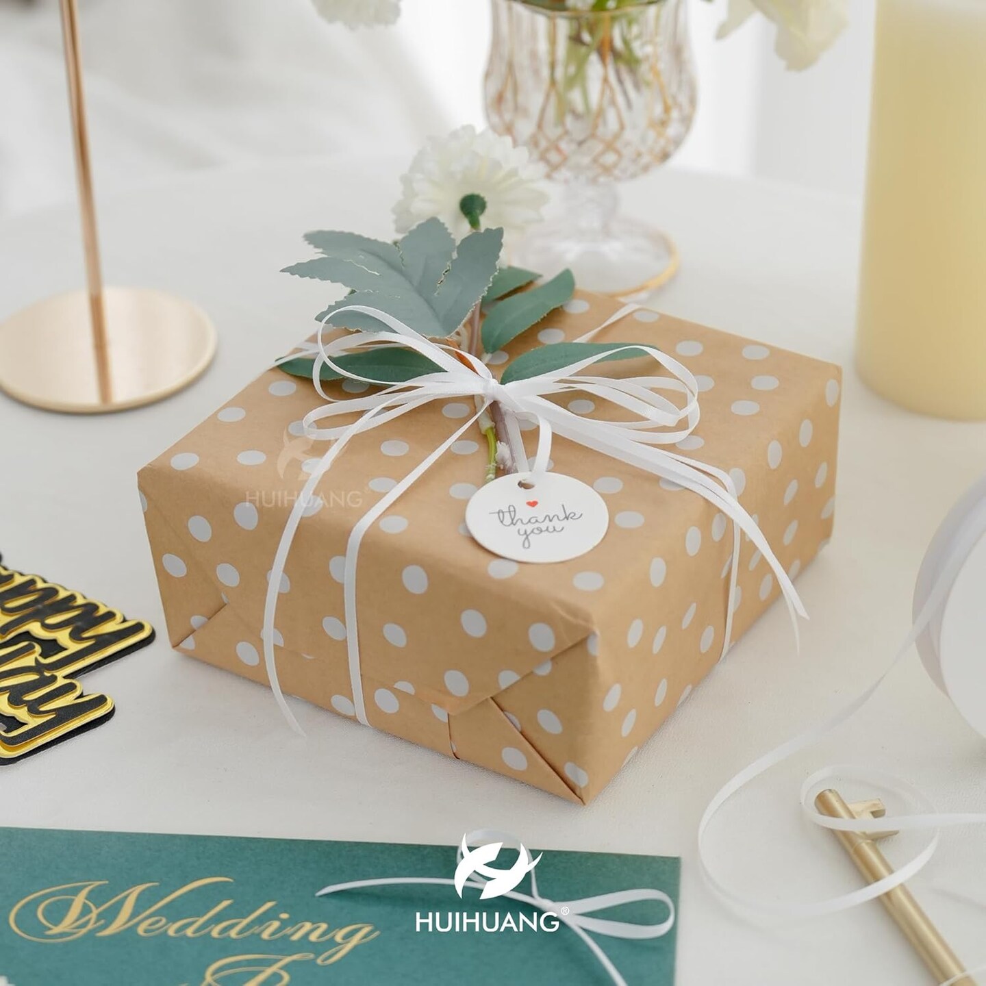 Solid Color Satin Ribbon 1/8 inch x 100 Yards Roll Ribbon for Crafts (White)