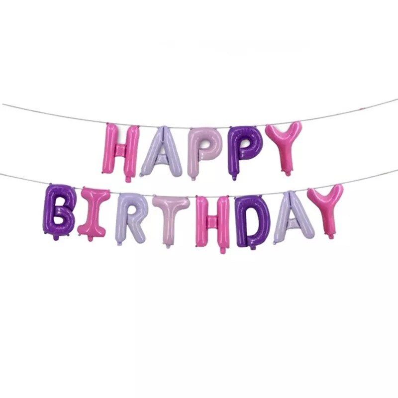 Happy Birthday Self-Inflating Balloon Banner Party Decoration