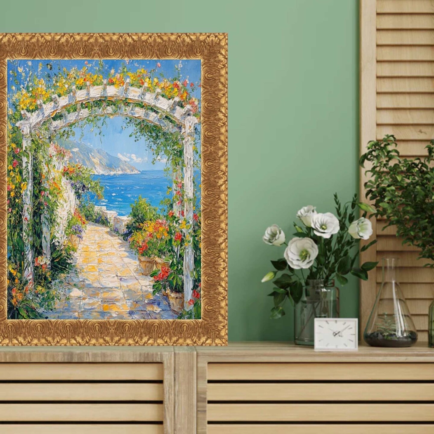 Versailles Gold Ornate Picture Frame - Vintage Wall Art 12x24 frame