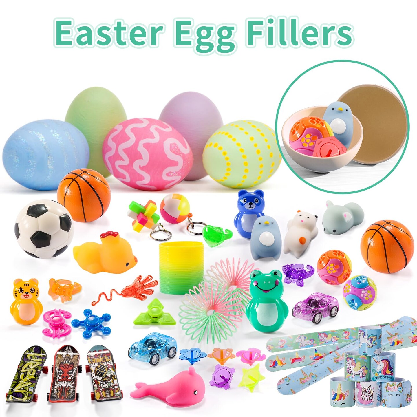 Claw Machine Prizes Toys Refill for Kids, Mini Small Toy Bulk Party Favors Birthday Goodie Bags Stuffers, Pinata Filler Classroom Treasure Chest Prize for Boys Girls Age 3 4 5 6 7 8 10 Year Old