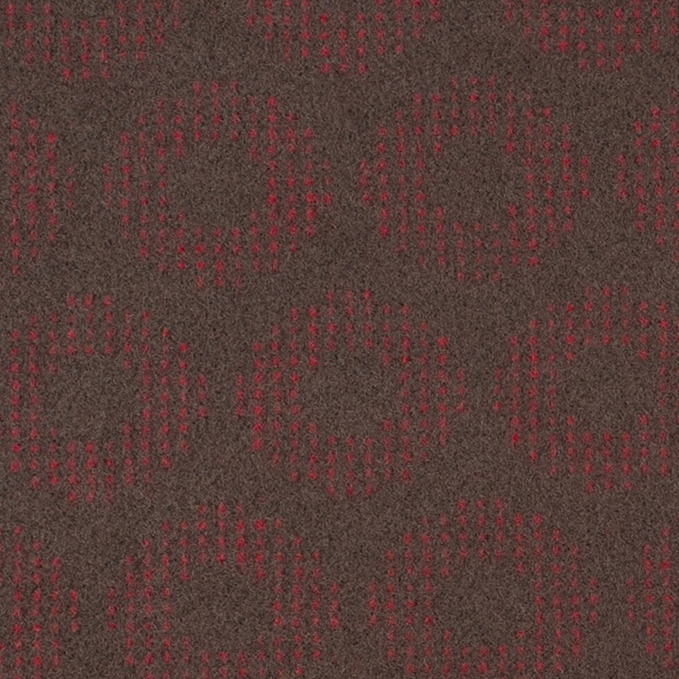 1 Yard Dark Green and Red Geometric Wool Fleece 53 inch Width