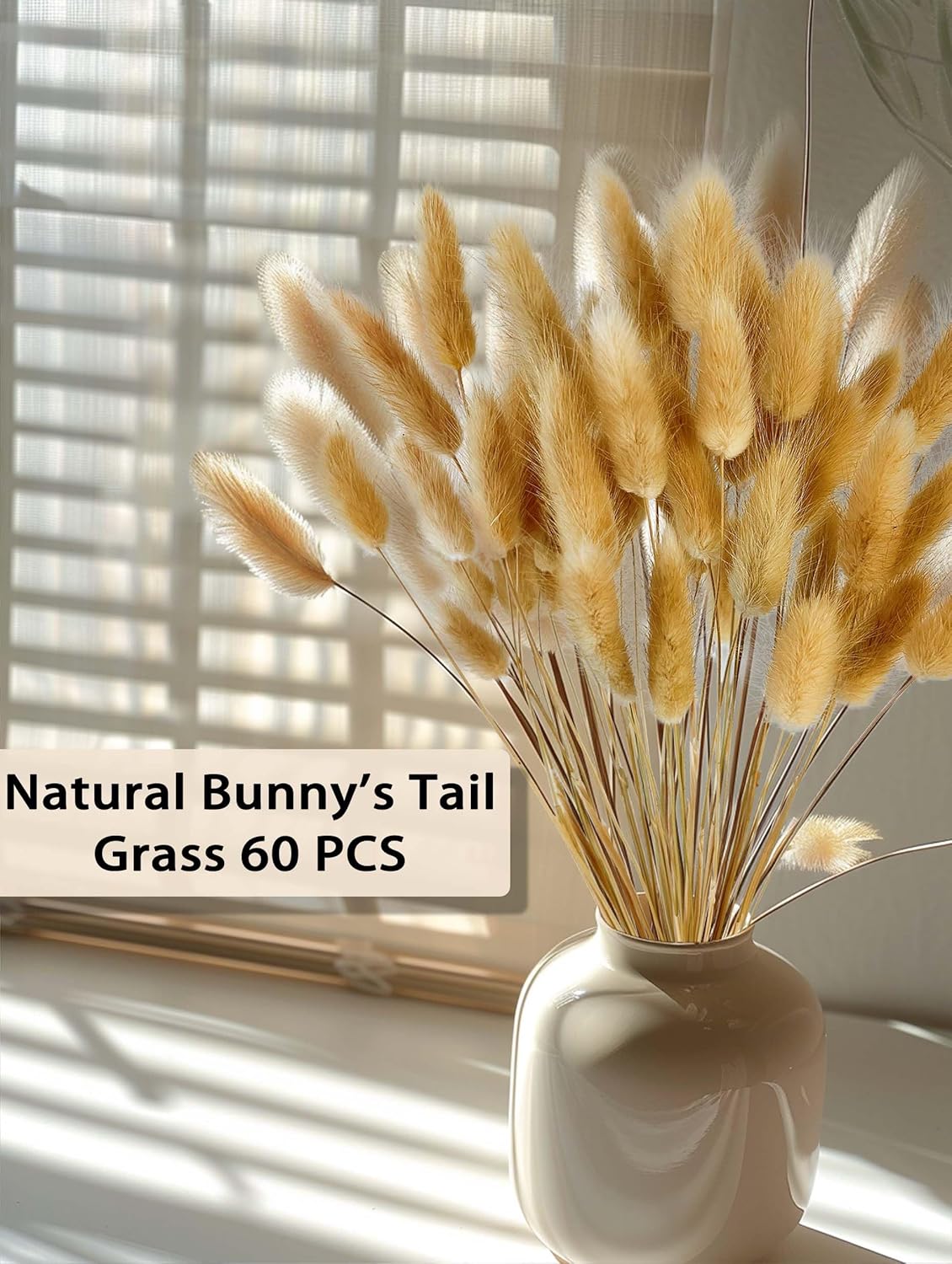 Boho Decor 130PCS Natural Phragmites Grass + Brown & White Pampas Grass(Mixed)