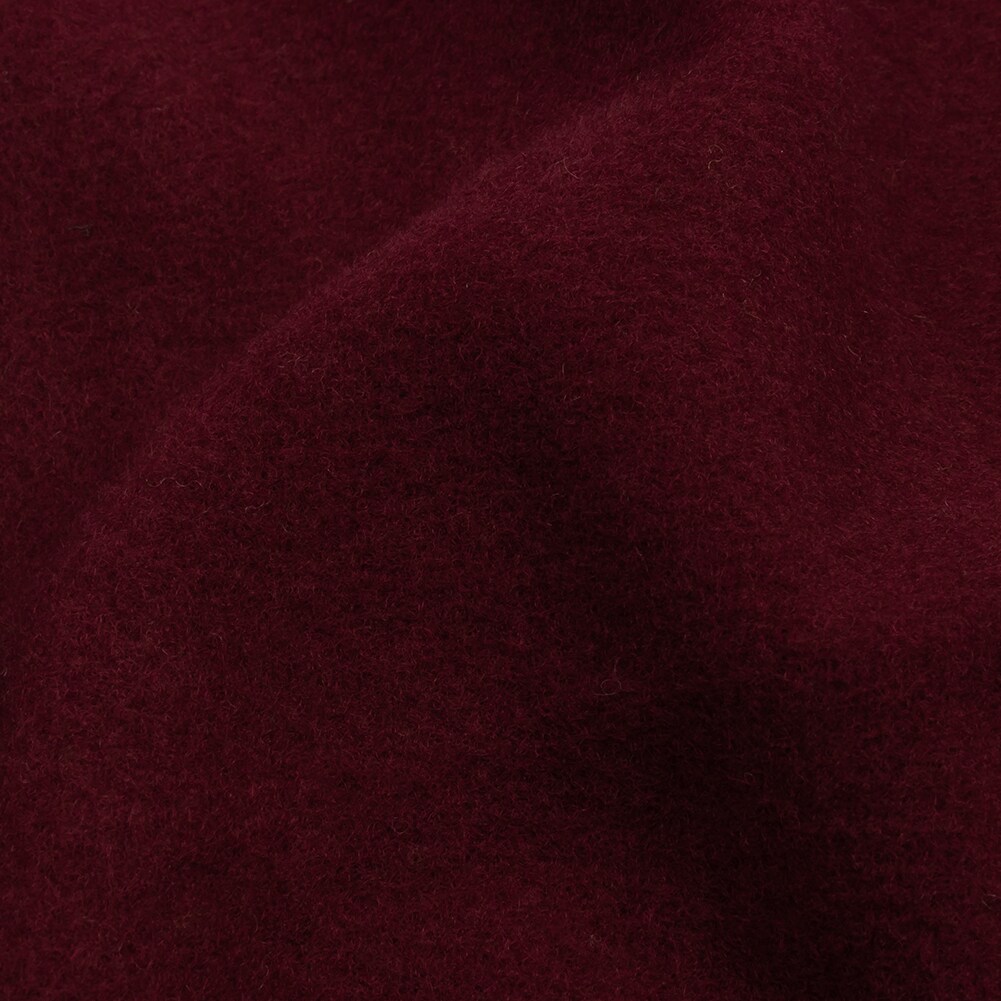1 Yard Wool and Cashmere Coating Made in Italy, Sangria Red Alberini Collection 60&#x2019;&#x2019; Width