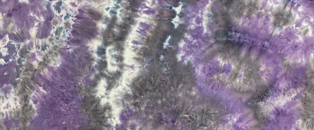 Purple-Multi Poly Stretch Spandex Tie Dye Double Brushed Jersey Knit Fabric By the Yard