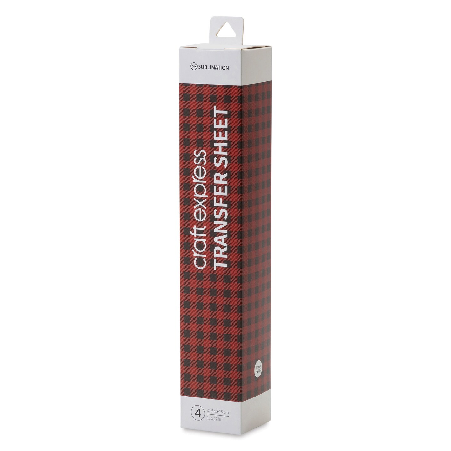 Craft Express Sublimation Pattern Transfer Sheets - Plaid 2, 12" x 12", Pkg of 4