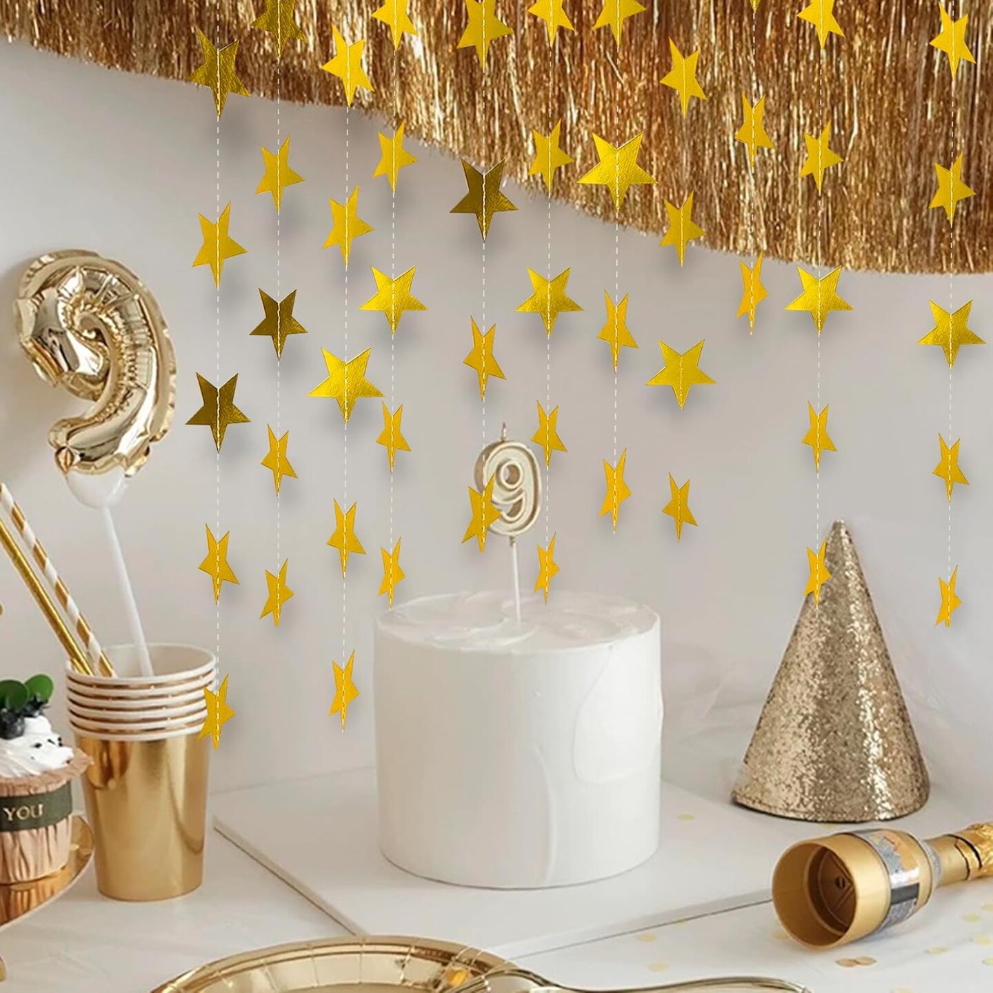 Gold Star Hanging Garlands Party Decorations