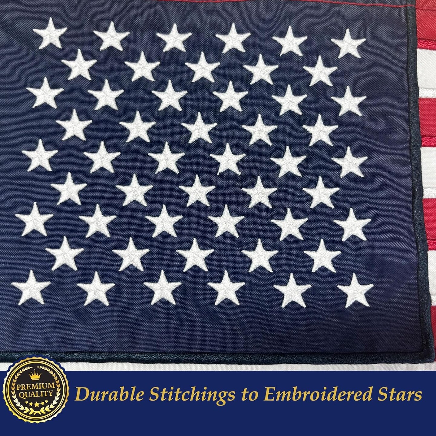 American USA Boat flag 16x24 US Flag - Heavy Duty Outdoor Unite States Flags Embroidered Stars Sewn Stripes with Brass Grommets