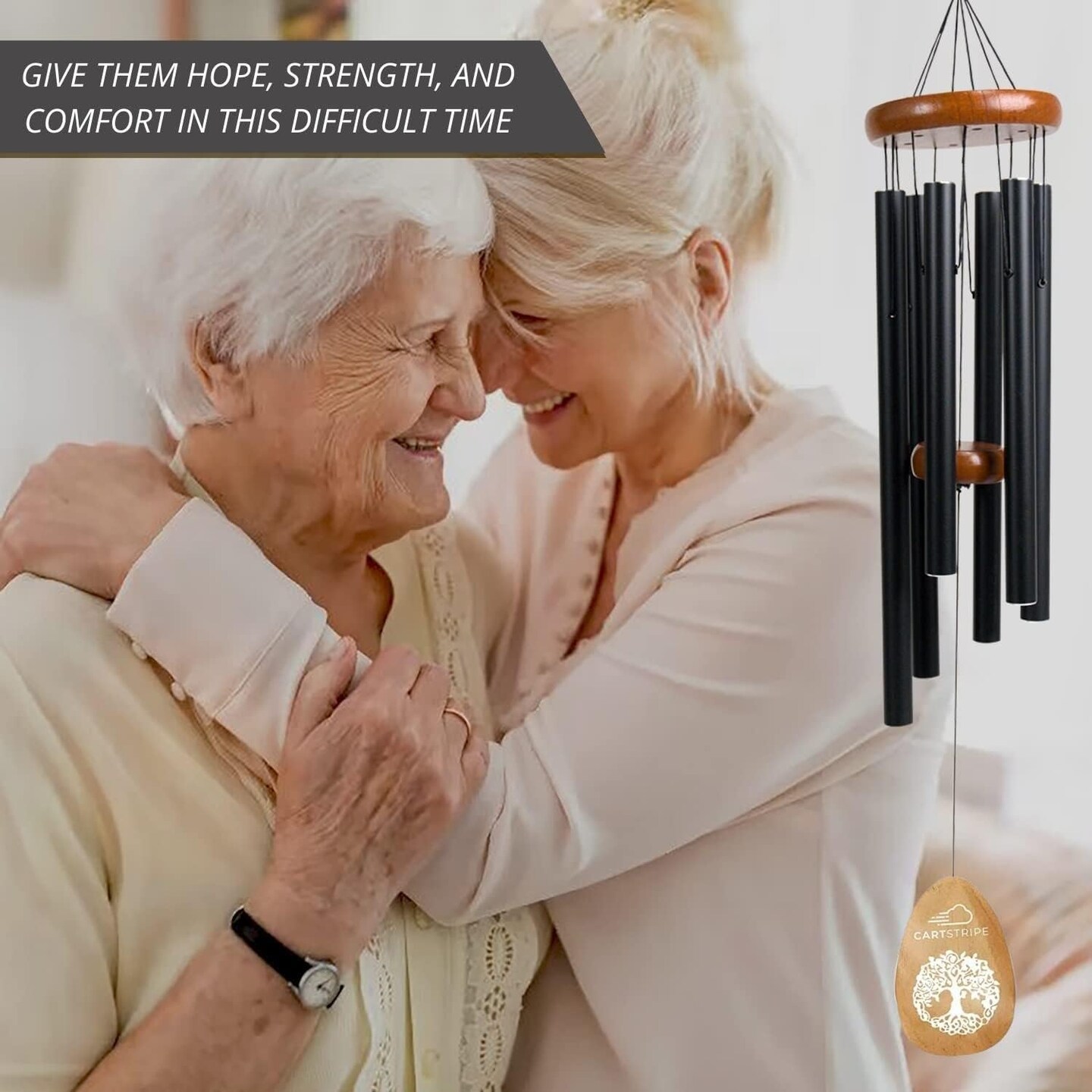 Large Aluminium Wind Chimes 30&#x22; Inches to Create a Zen Atmosphere Suitable for Outdoor, Garden, Patio Decoration. Classic Black Wind Chimes with Wind Catcher Suitable as A Gift for Unisex