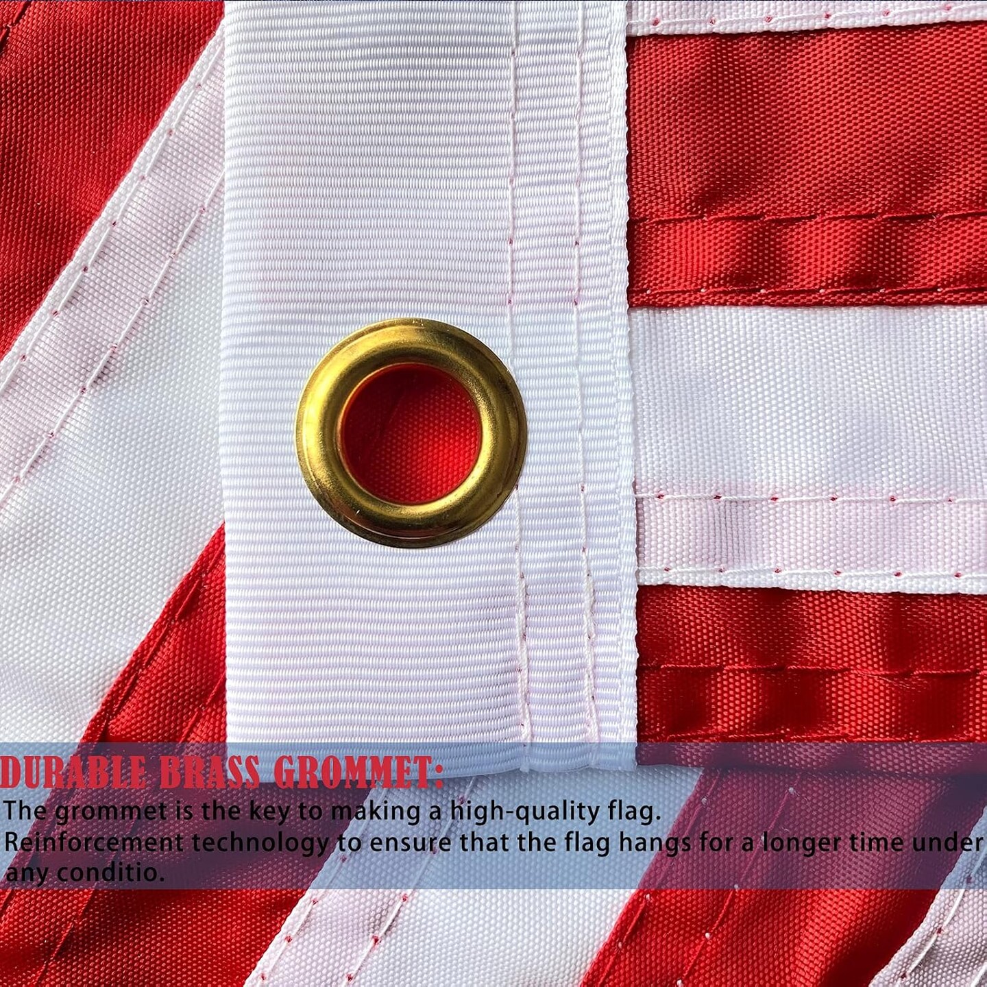 US Boat Flag 12x18 - Embroidered Stars American Boat Marine Flags Durable Polyester Sewn Stripes Nautical Flag for Boat Cabin Flags With 2 Brass Grommets