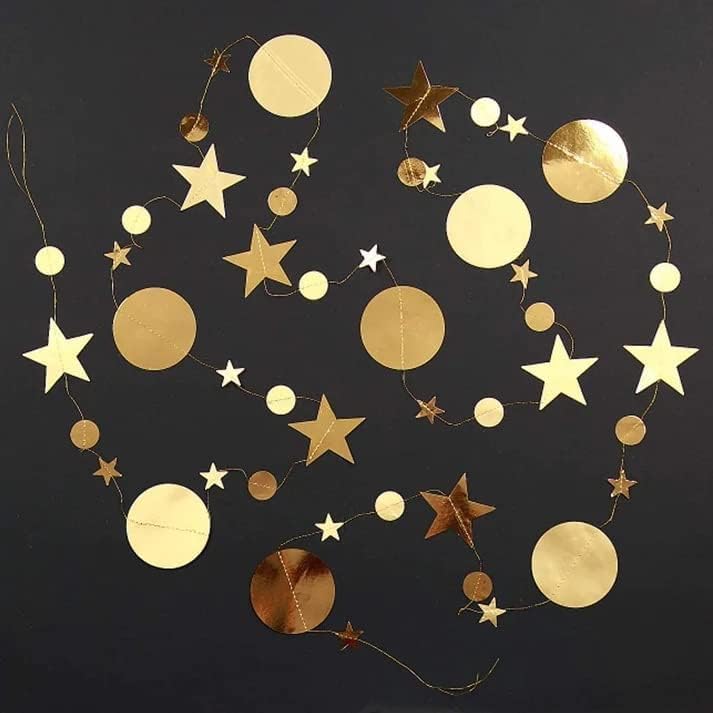 Gold Star Garlands Party Decorations Hanging
