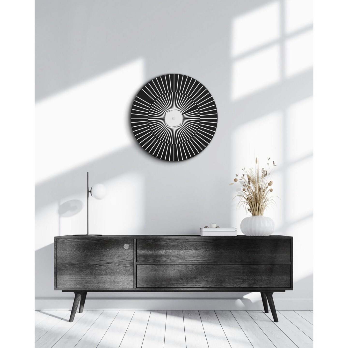 Hermle Rotating Round Wall Clock - 20" - Black and White | Michaels