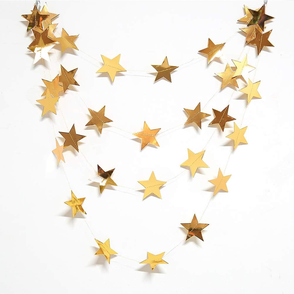 Gold Moon Star Garland Ramadan party decoration