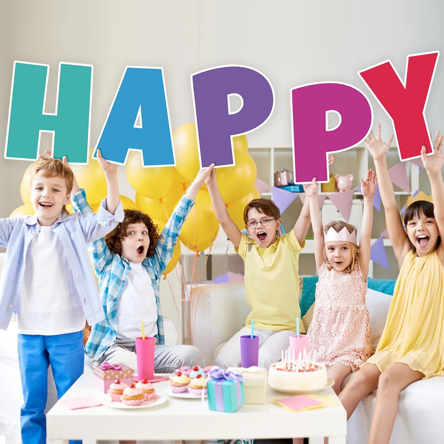 14 Pcs Happy Birthday Yard Sign - Happy Birthday Yard Sign with Stakes - Waterproof Happy Birthday Sign for Birthday Decorations - Birthday Yard Signs for Outdoor Lawn Yard Birthday Party Decorations