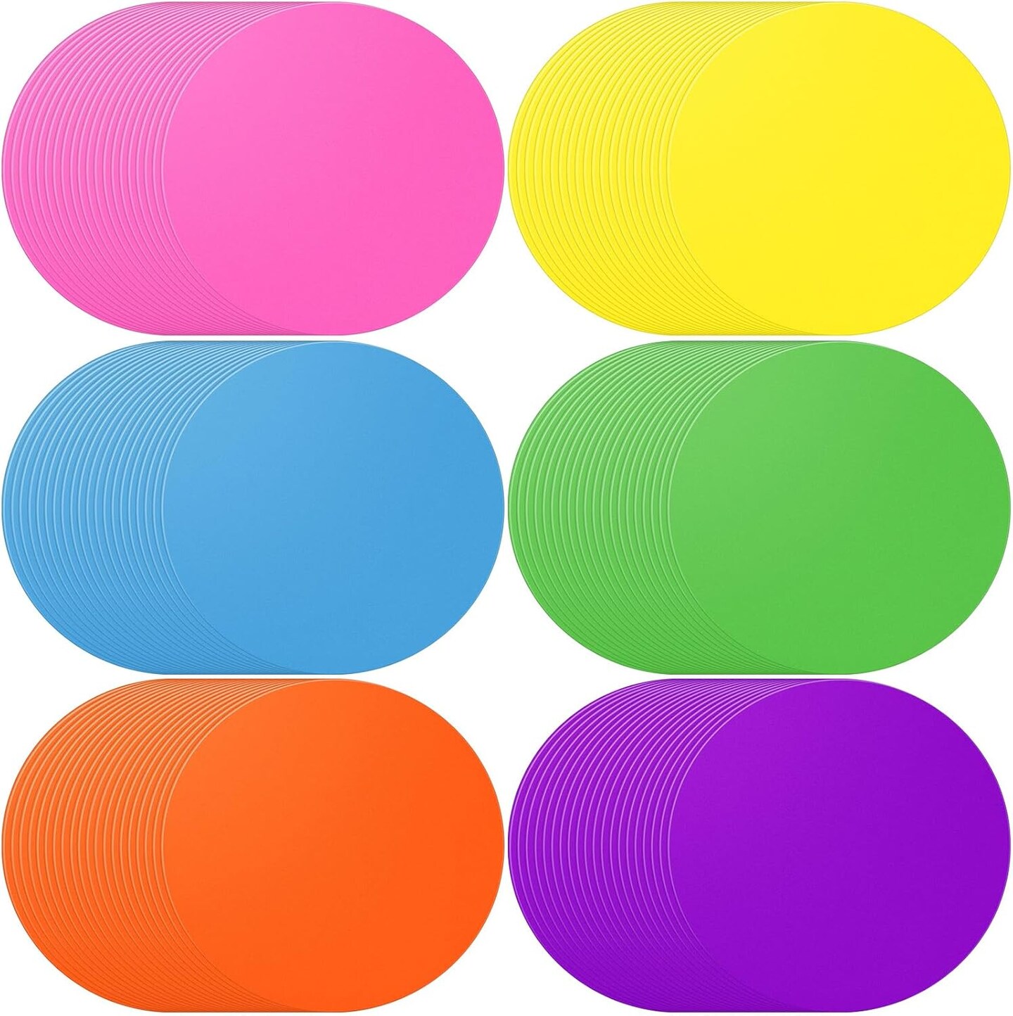 120 Pcs Multicolor Disposable Paper Placemats Colorful Round Paper Table Place Mats for Holiday Birthday Wedding Pride Fiesta Party Supplies Home Dinning Decor