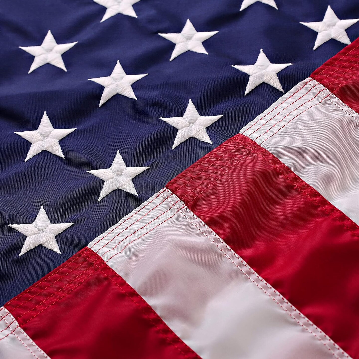2.5x4 American Flags for Outside | Amercian Flag Made in USA Heavy Duty American Flags for Outside 2.5x4 with Embroidered Stars and Sewn Stripes American Flags for Outdoor High Wind- All Weather US