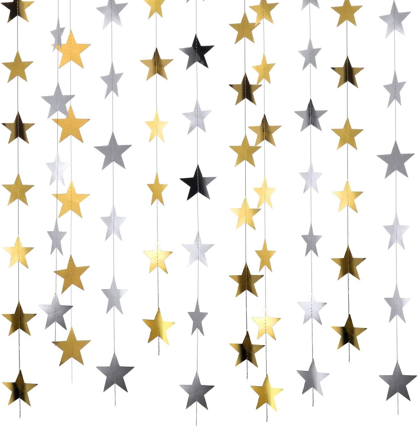 130 Feet Glitter Star Garland Banner party Decoration