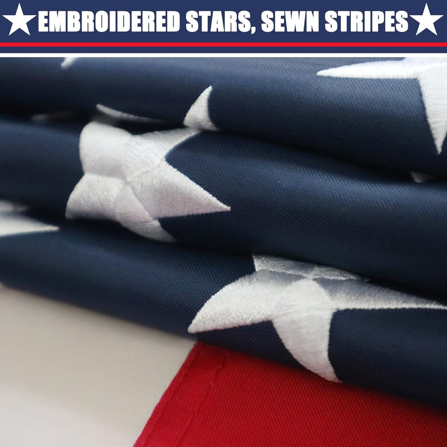 American Flag 2x3 Ft, Multipurpose Heavy Duty US Flag, 4 Brass Grommets, Embroidered Stars, Sewn Stripes, Outdoor Standard USA Flag, Bedroom, Room, Indoor Hanging American Flag For Wall