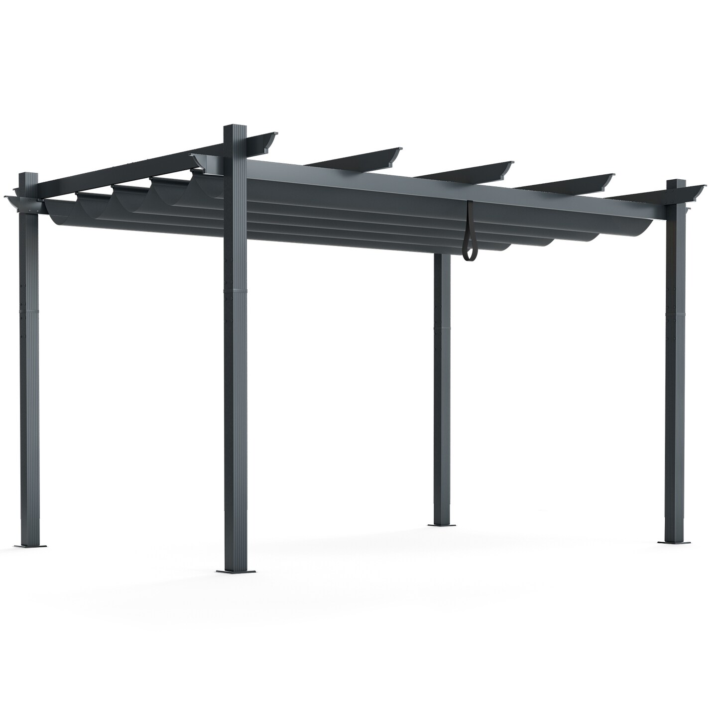 Retractable Pergola with Aluminum Frame and Sun Shelter