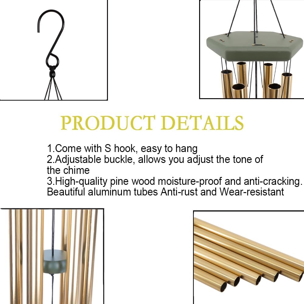 Memorial Wind Chimes for Loss of Loved One 32&#x27;&#x27;, Cardinal Wind Chimes in Memory of a Loved One, Cardinal Memorial Gift, Sympathy Bereavement Condolence Gift,Green
