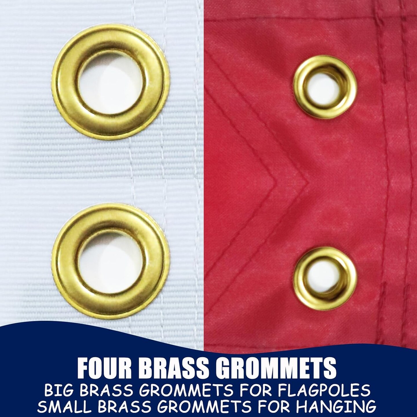 American Flag 2x3 Ft, Made in USA 4 Brass Grommets Multipurpose US Flag - Embroidered Stars, Sewn Stripes, Heavy Duty Durable Outdoor US Flag - Hanging American Flag for Room/Indoor/Wall American Flag