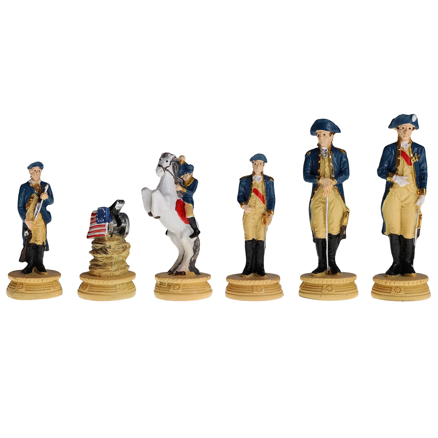 WE Games American Revolutionary War Chess Pieces, 3.5 inch king