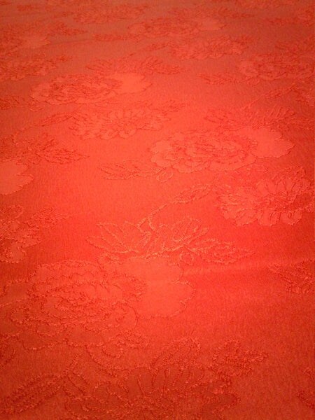 1 Yard Red Floral Jacquard Brocade Cotton Poly Fabric for Suits Fashion Upholstery