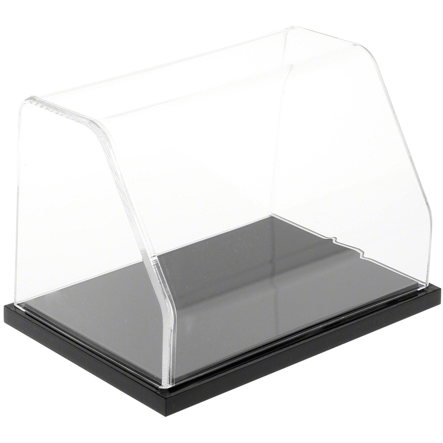 Plymor Clear Acrylic Slanted Front Display Case, 6" W x 4" D x 4" H