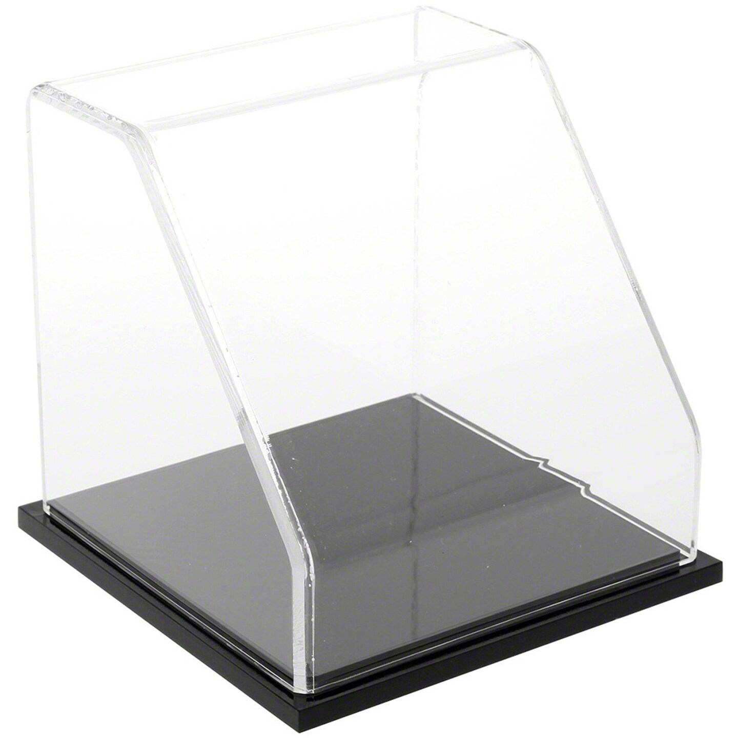 Plymor Clear Acrylic Slanted Front Display Case, 6" x 6" x 6"