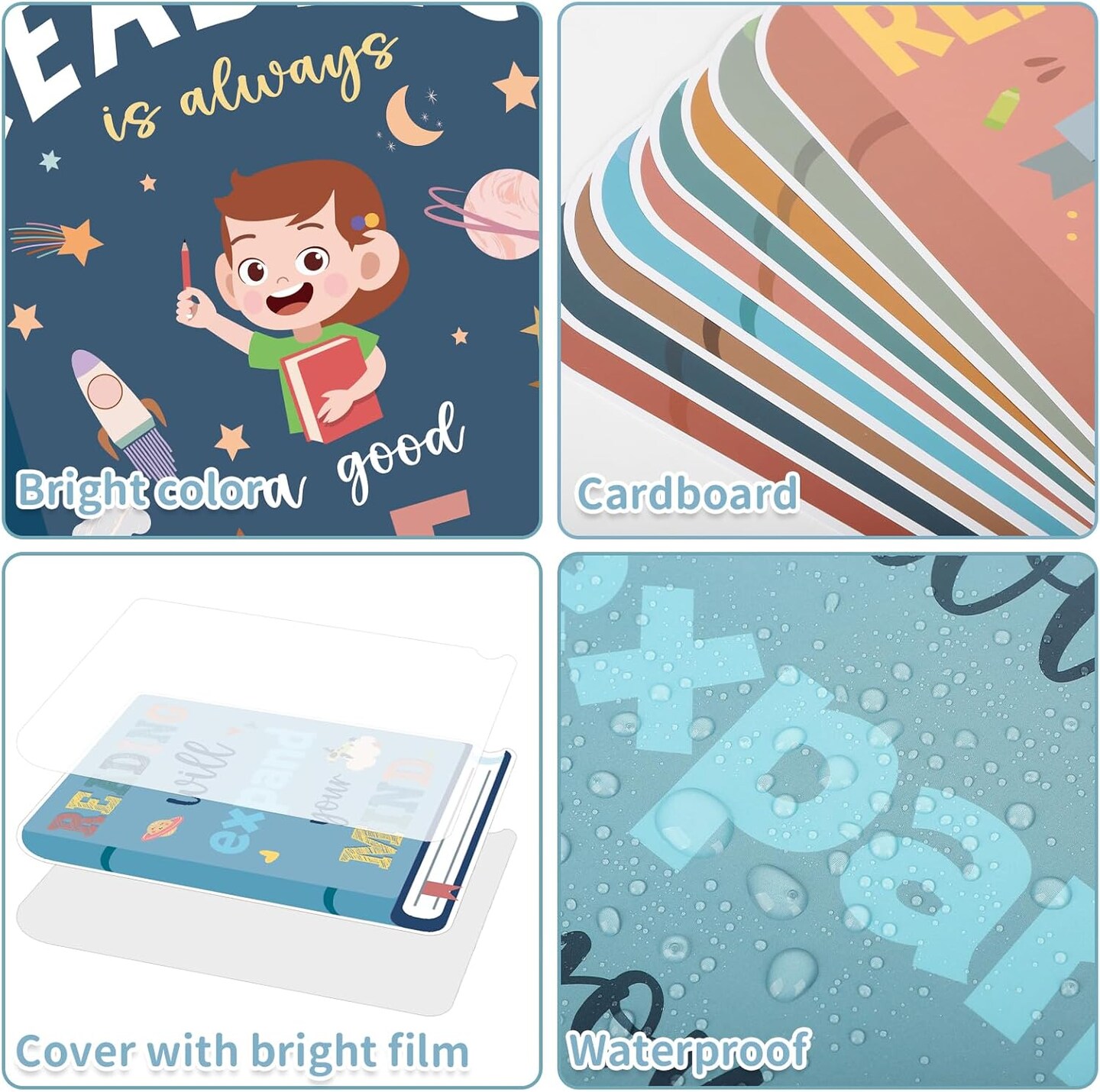 43 Pcs Reading Bulletin Board Sets -Boho