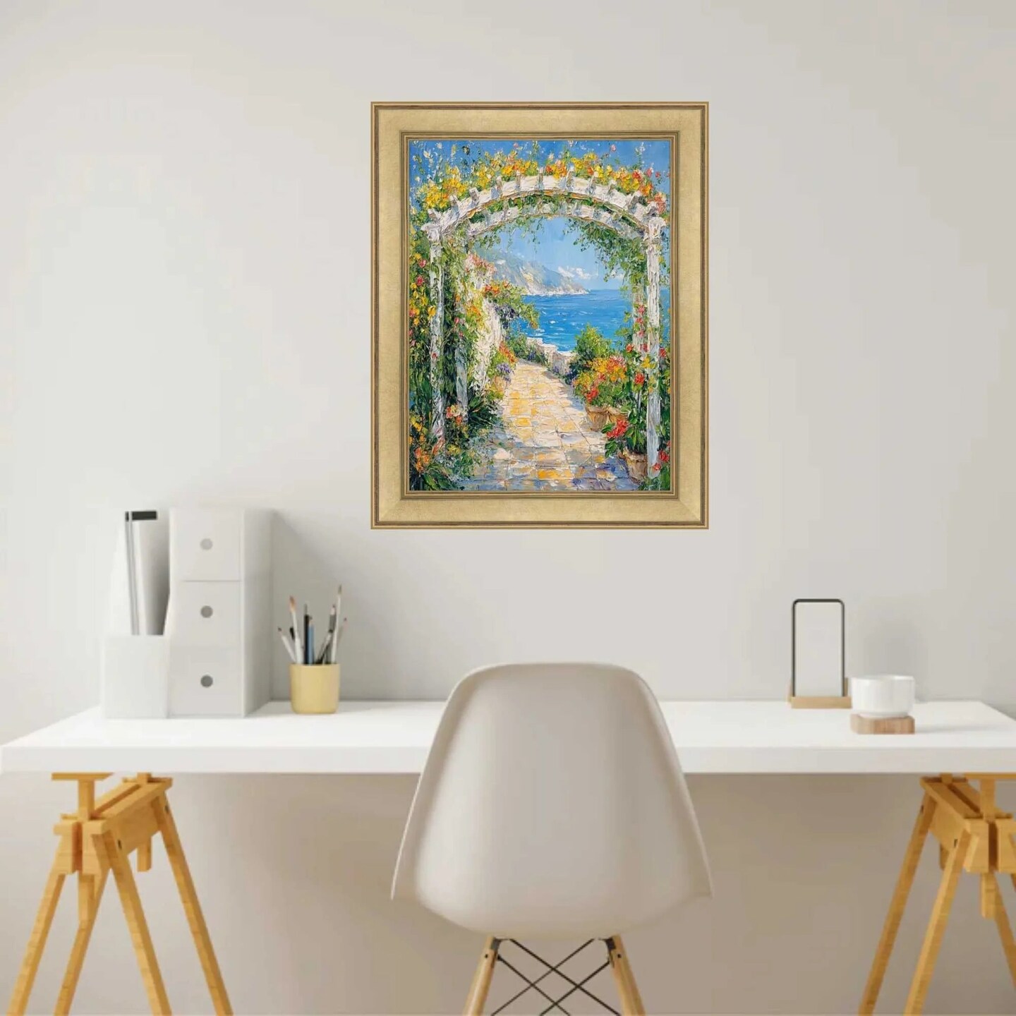Modern Contemporary Champagne Gold Flat Picture Frame 9x12 frame