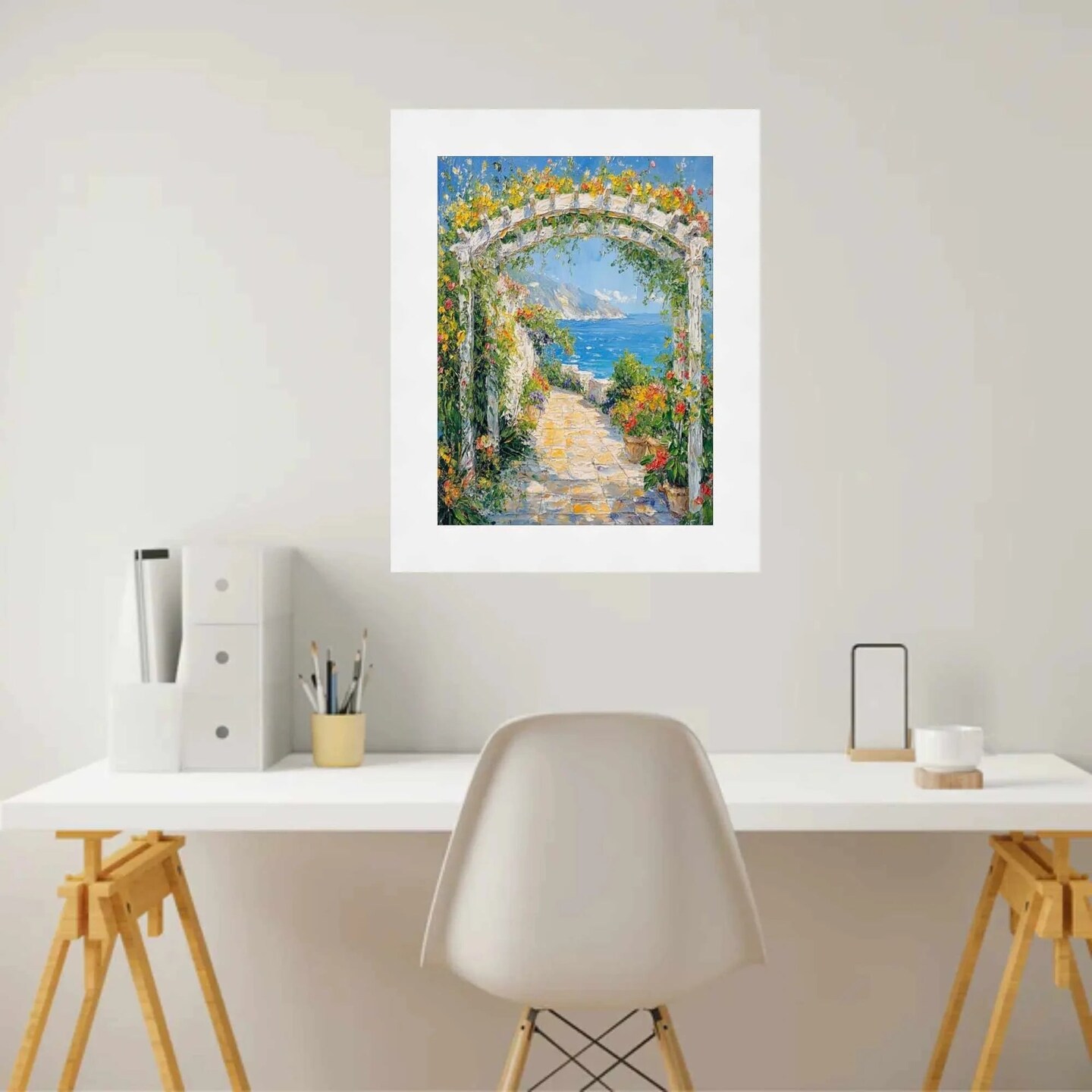 Modern Gallery Wall Gloss White Picture Frame-Office Wall Decor 22x28 frame