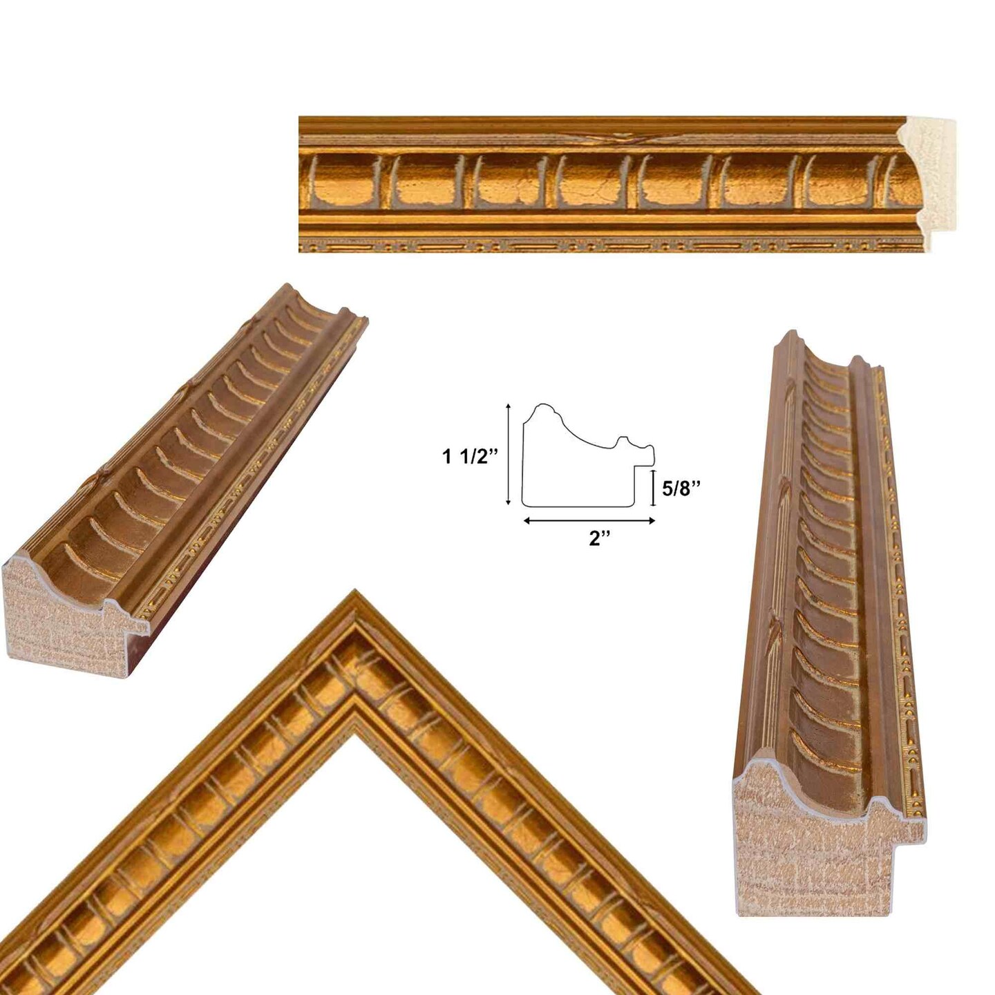 Gladiator Gold Ribbed Picture Frame 16x24 frame