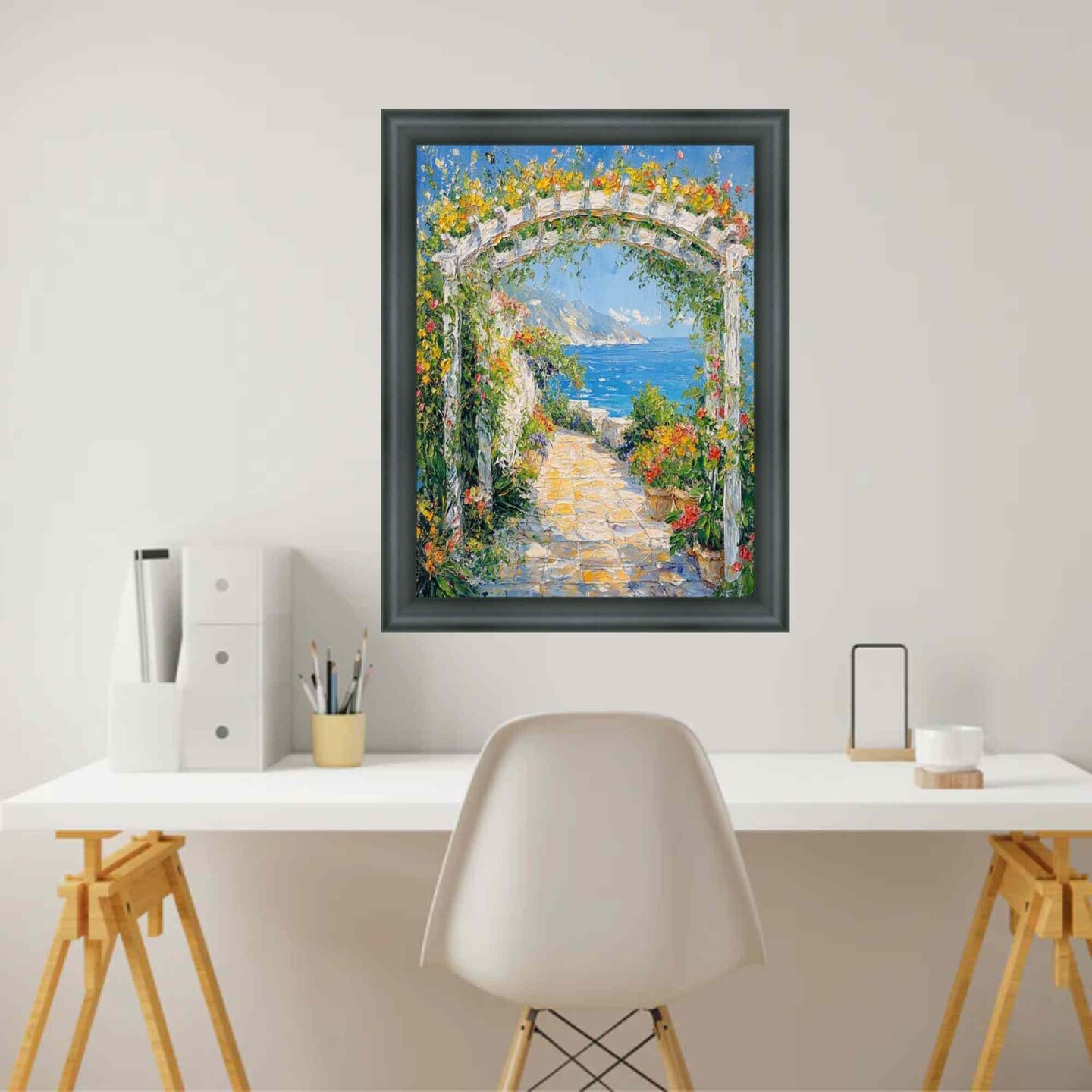 Round Matte Black Picture Frame 13x17 frame