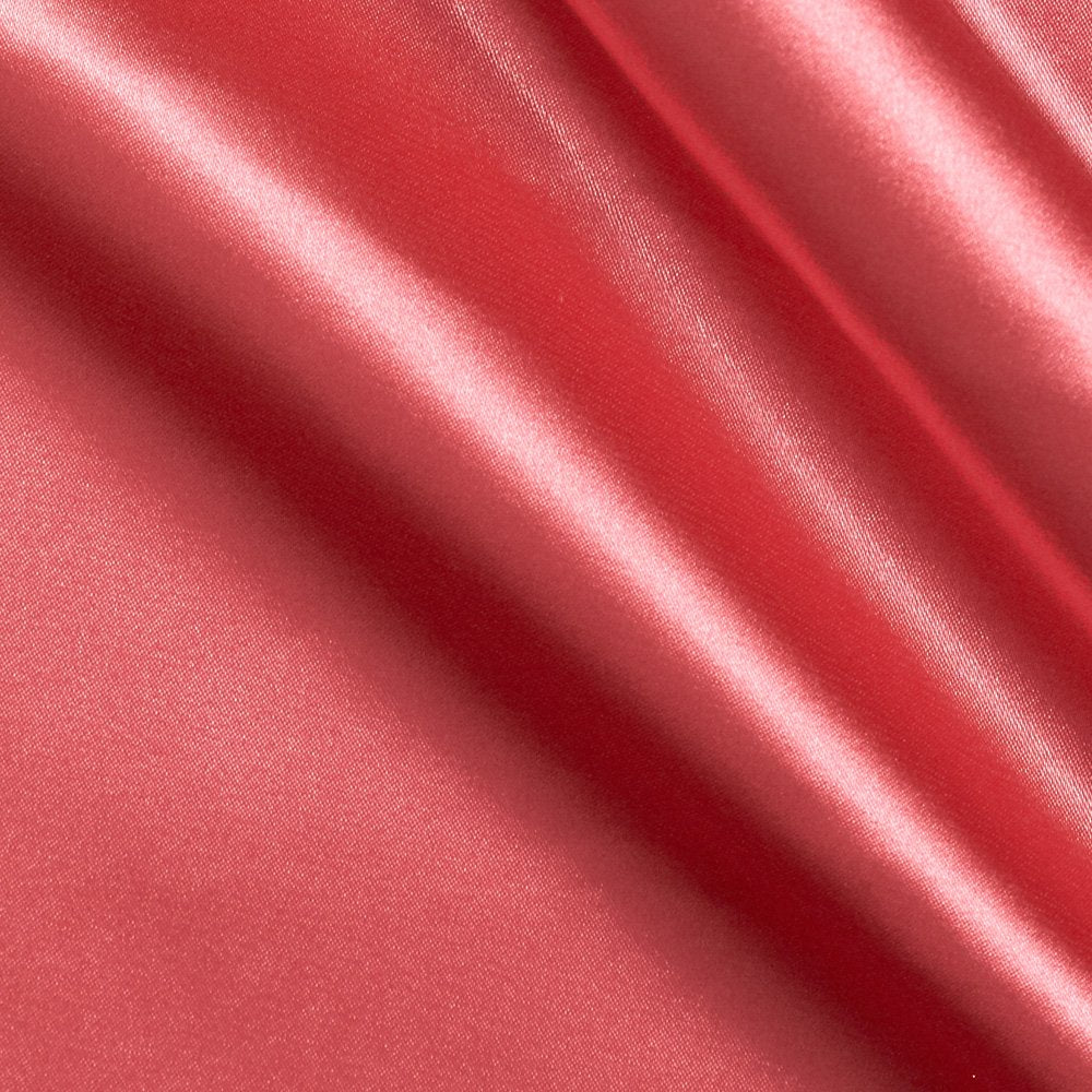 10 Yards By Roll Coral Satin Fabric 60&#x22; Inch Wide