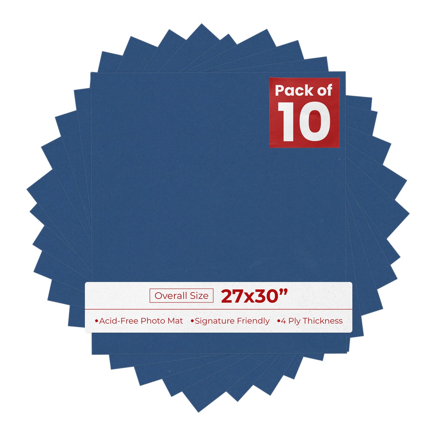 Bottle Blue 27x30 Uncut Mat Board - Blank Sheets, No Opening, Color ...