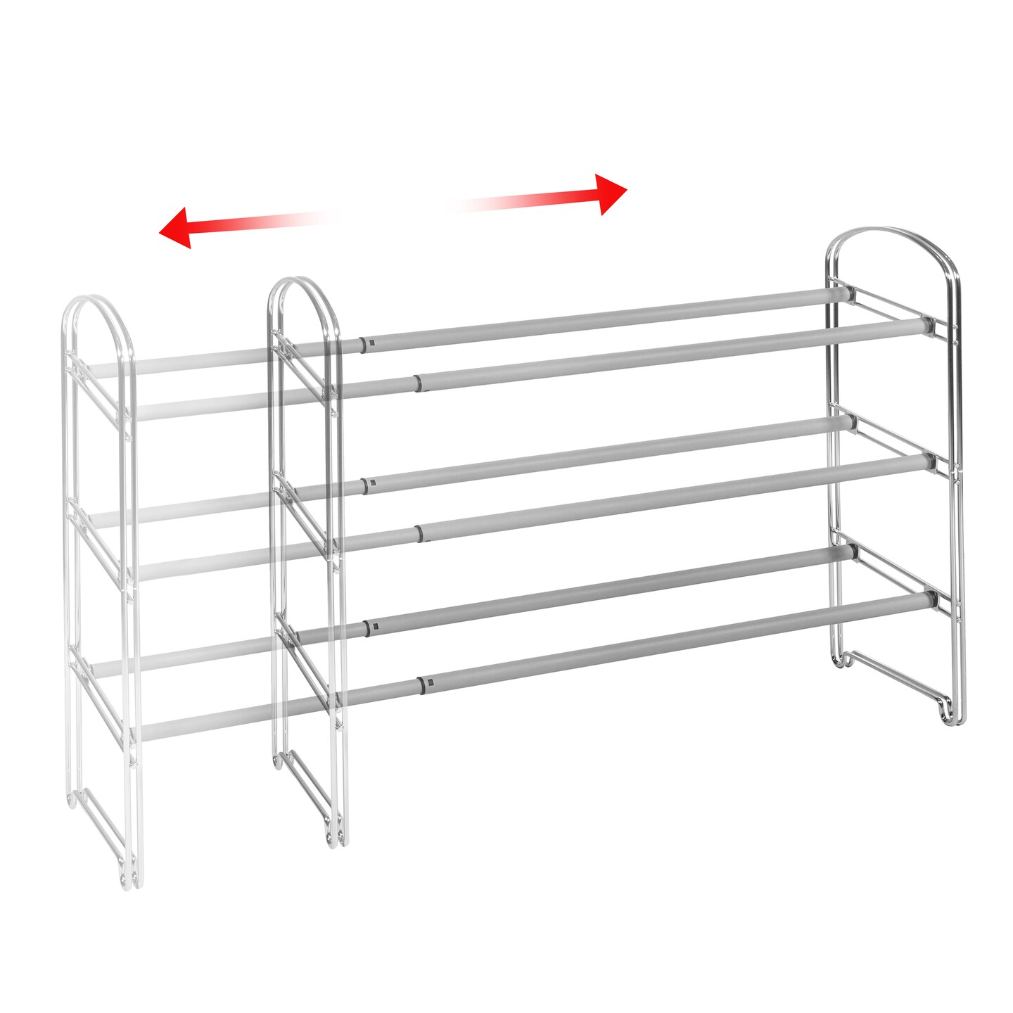 Seville Classics 3-Tier Expandable Shoe Rack