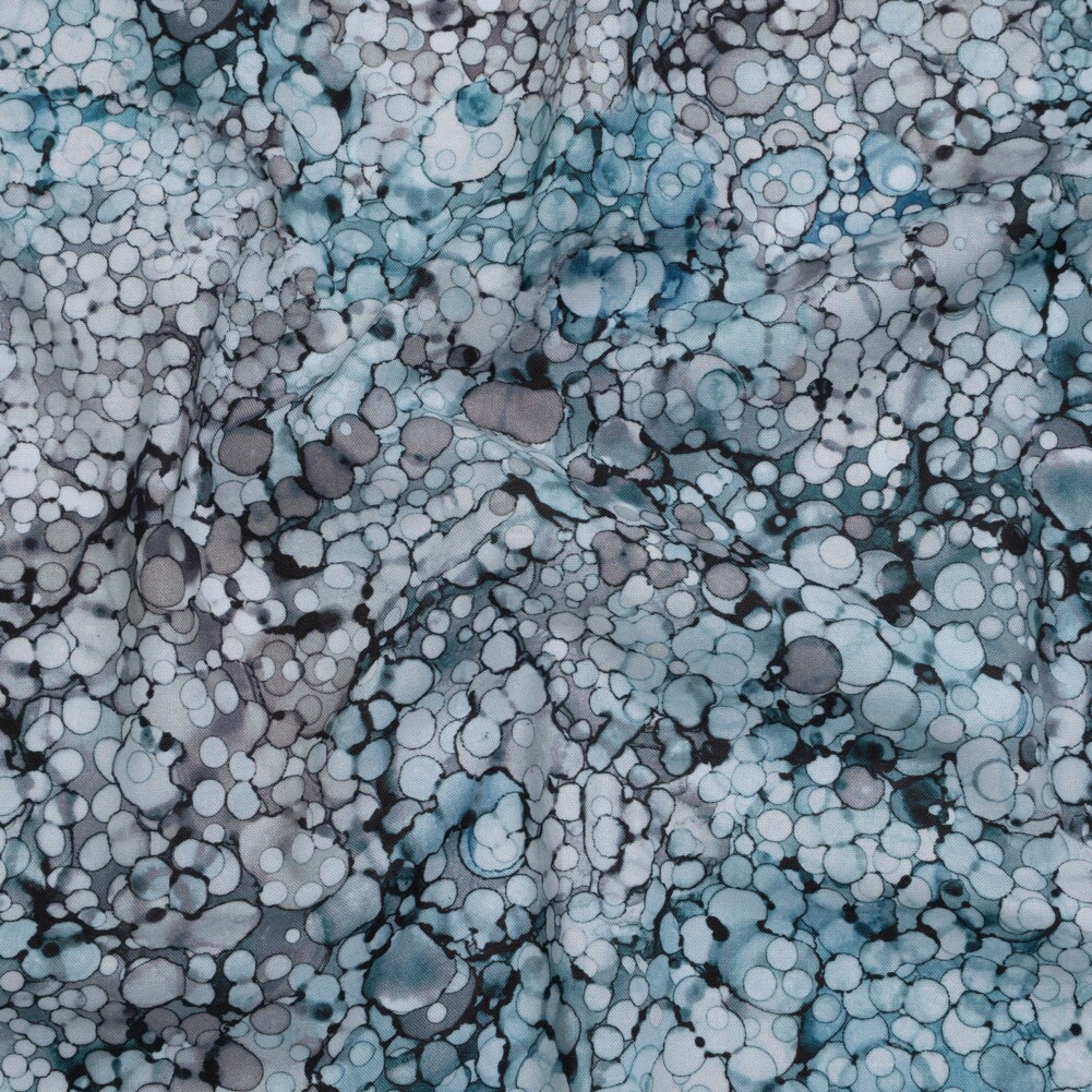 1 Yard Moody Blues Bubbles Printed Quilting Cotton Fabric by Northcott Bliss Collection 43 Inches Width