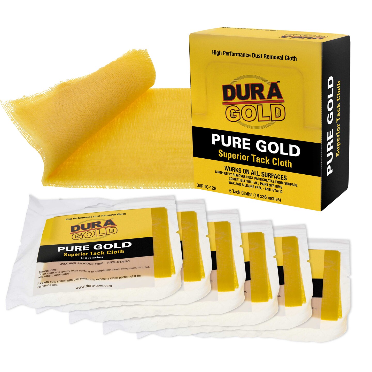 Tool Parts 10-Pack Tack Cloth Rags – 35x22cm Sticky Dust Cloths For Auto Paint Prep, Lint-Free & Residue-Free (Yellow)