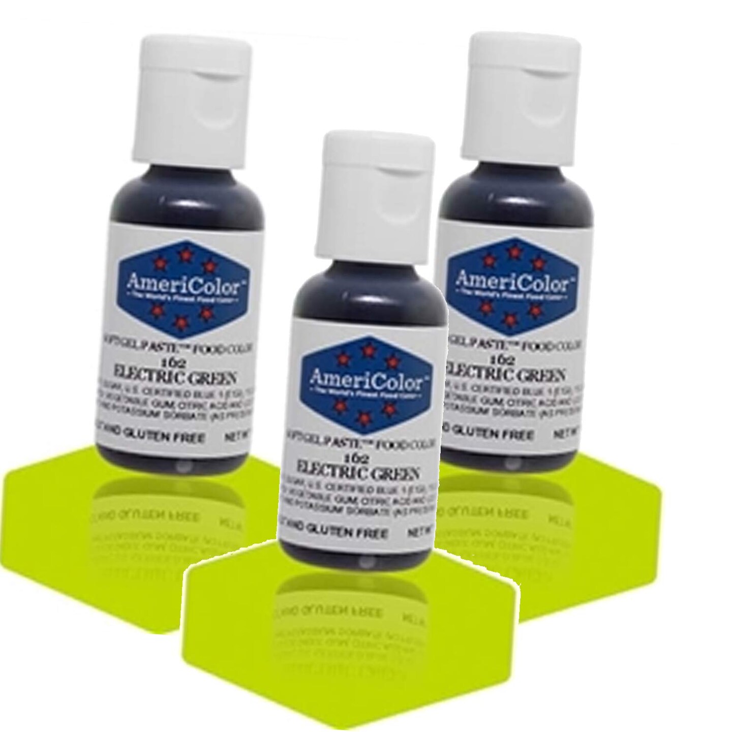 Electric Green Soft Gel Paste Food Color for Icing and Toppings 3/4 Ounce