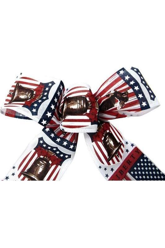 2.5&#x22; Liberty Bell Ribbon: White (10 Yards)
