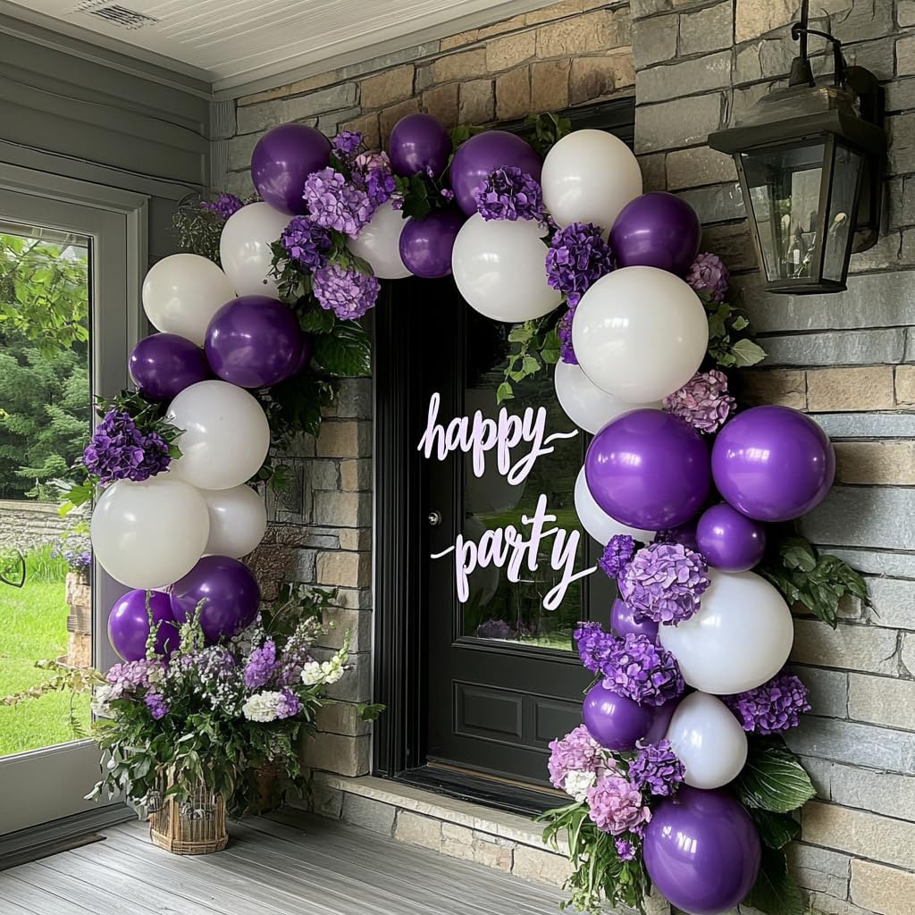 Dark Purple Latex Party Balloons - 100 Pack 12 inch Round Helium Purple Balloons